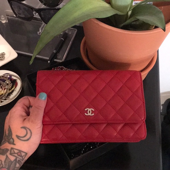 small red chanel bag